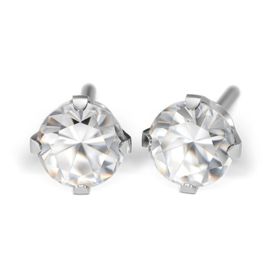 S75 Cubic Zirkonia 3mm w pazurkach kolor srebny