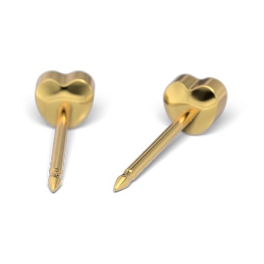 S75 Serduszko kolor złoty 4mm