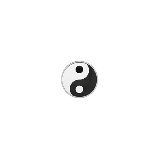 S75 Yin Yang 5mm kolor srebny
