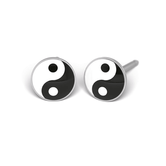 S75 Yin Yang 5mm kolor srebny