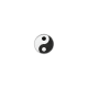 S75 Yin Yang 5mm kolor srebny